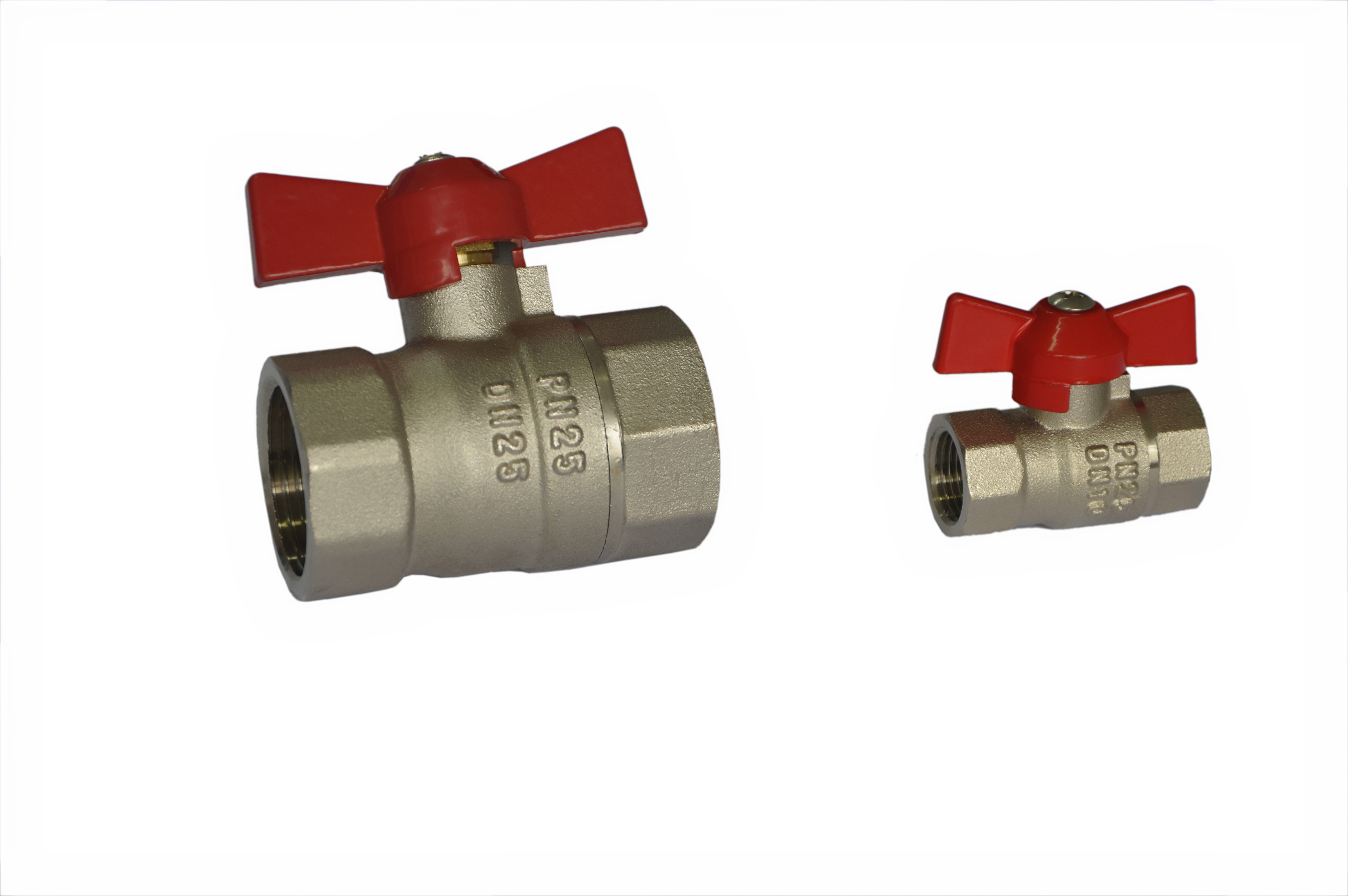 Ball Valve With Red Handle