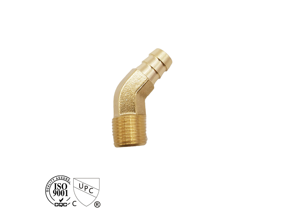 Hose Barb X MIP 45 Degree Elbow